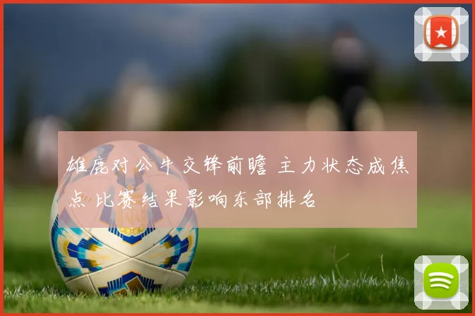 雄鹿对公牛交锋前瞻 主力状态成焦点 比赛结果影响东部排名